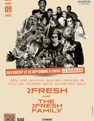 Affiche du concert de 2Fresh Family à la salle Le Hangar à Ivry le 26 septembre 2024