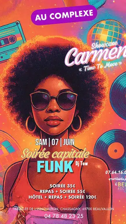 Carmen clayton lyon 3 affiche 2 time to move soiree funk