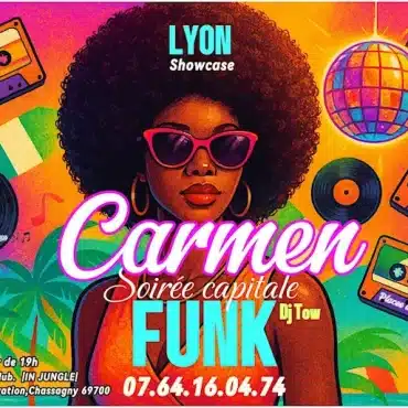 Carmen clayton à lyon le 7 Juin 2025 - affiche 2 time to move soiree funk