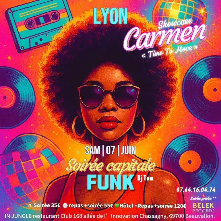 Carmen clayton lyon affiche time to move soiree funk